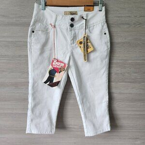 Hybrid And Company Women Size 5 Butt Lift V2 Super Comfy Stretch Denim Capri NEW